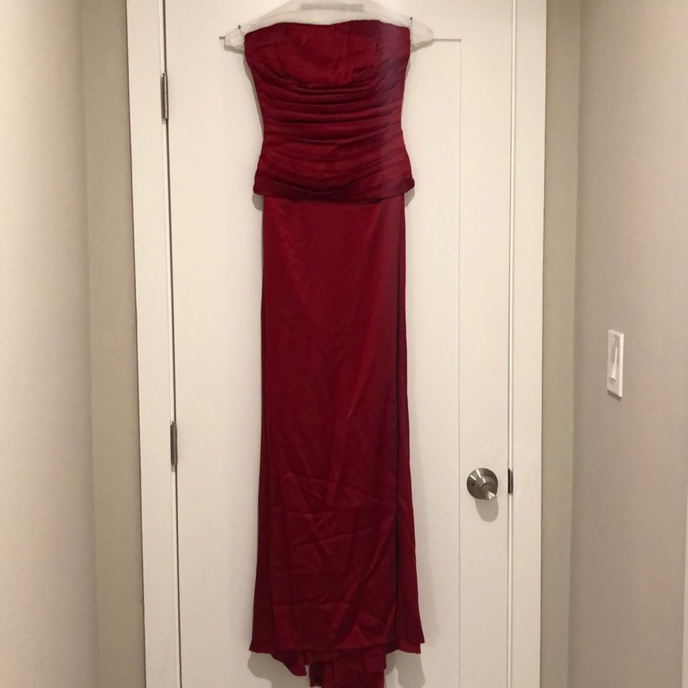 Red Nicole Miller gown